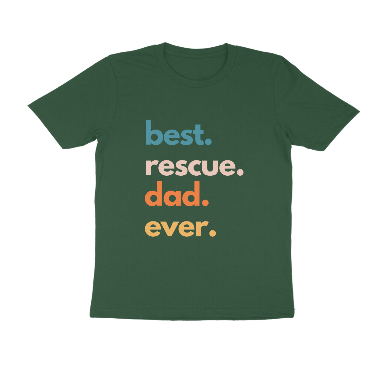 Best Rescue Dad Color T-Shirt
